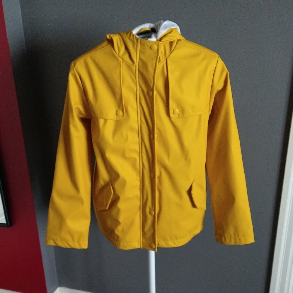 Yellow Hooded Rain Jacket ("You'll Float, too!"